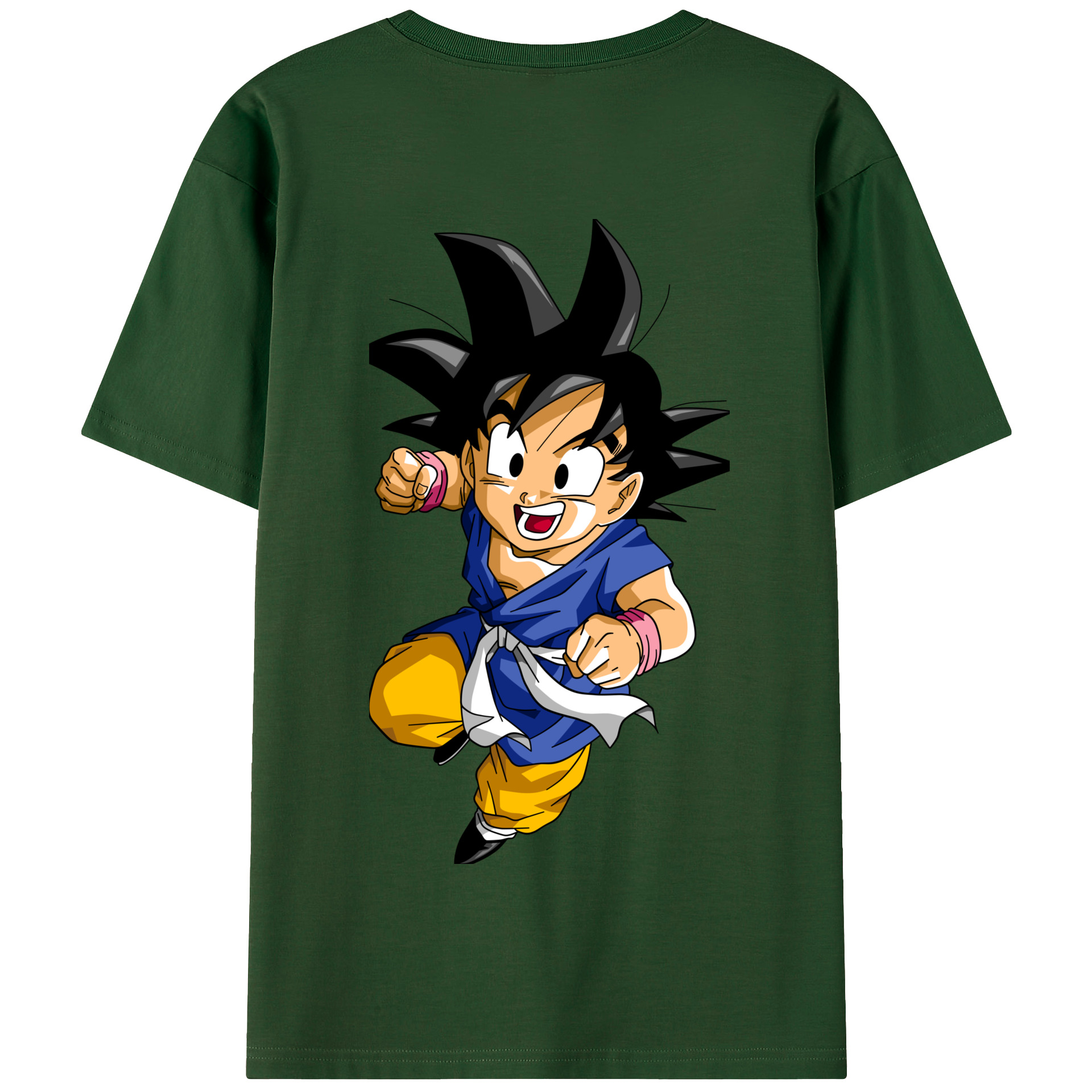 （画像用） ドラゴンボール 孫悟天 そん ごてん DRAGON BALL Son Goten 綿100％半袖Tシャツ（背面プリント）